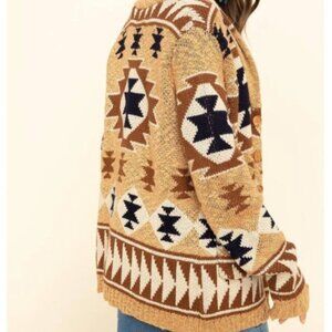 Cotton and Rye Cardigan Southwestern Style Aztec Thick Cozy Boho Western